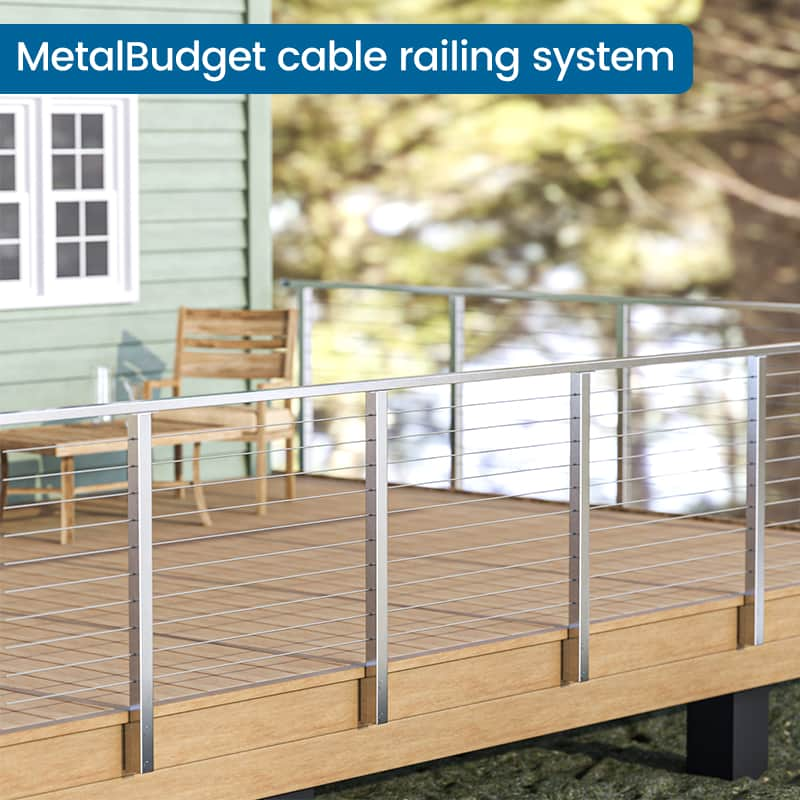 Metalbudget Brushed Side Mount Cable Railing System Muzata 3816