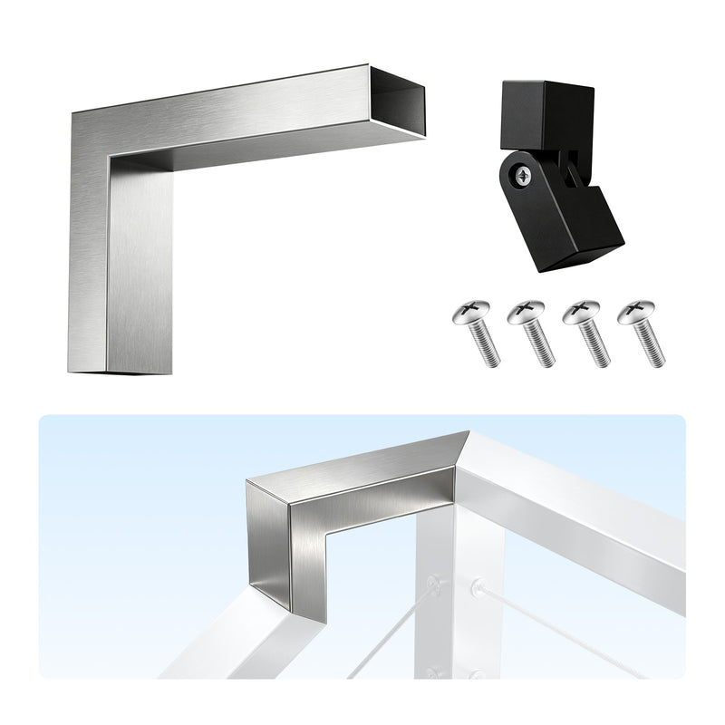Load image into Gallery viewer, Muzata Brushed Stainless Steel Handrails Connector for Stair to Level HA46