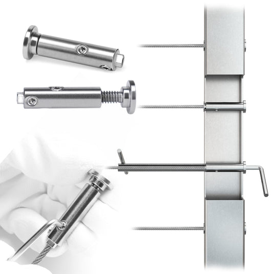 Muzata swageless cable railing tensioner installation components