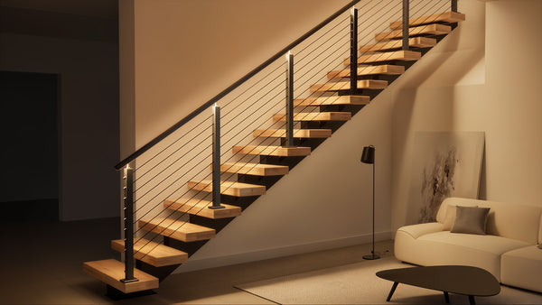 LED-handrail-cable-railing-on-modern-staircase-at-night