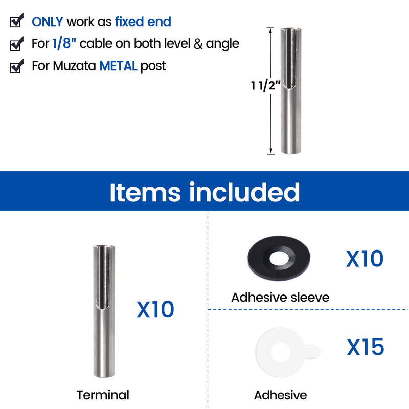 Load image into Gallery viewer, LG01000053-black-cable-railing-fixed-end-size-1