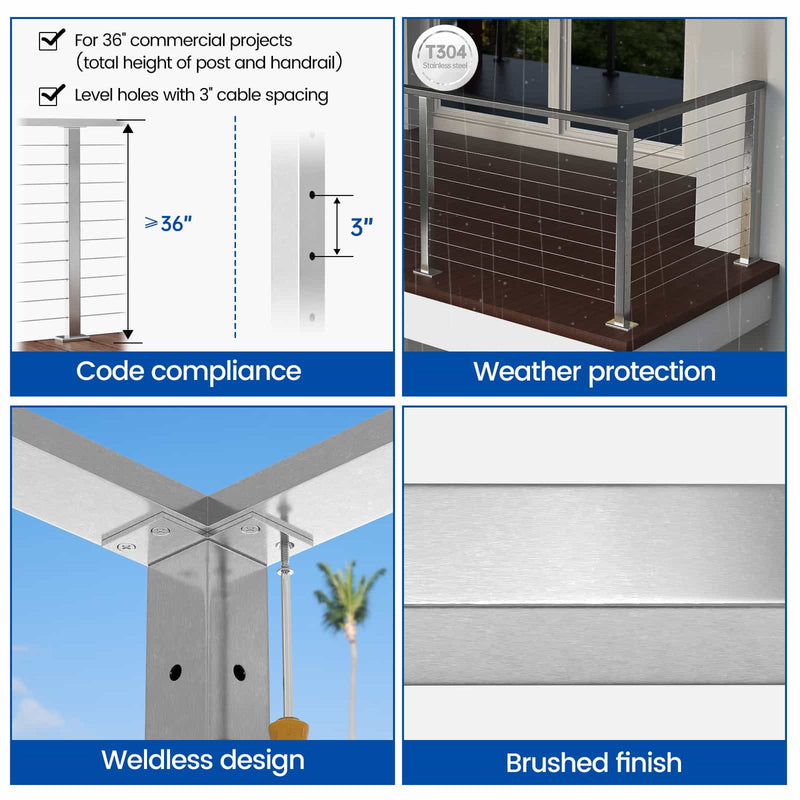 Load image into Gallery viewer, LG01010020-36inch-brushed-post-features-2