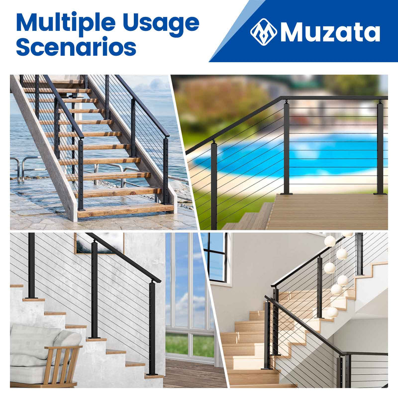 Load image into Gallery viewer, aluminum-stair-cable-railing-multiple-usage-scenarios