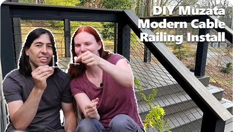 DIY Muzata Black Cable Railing Install