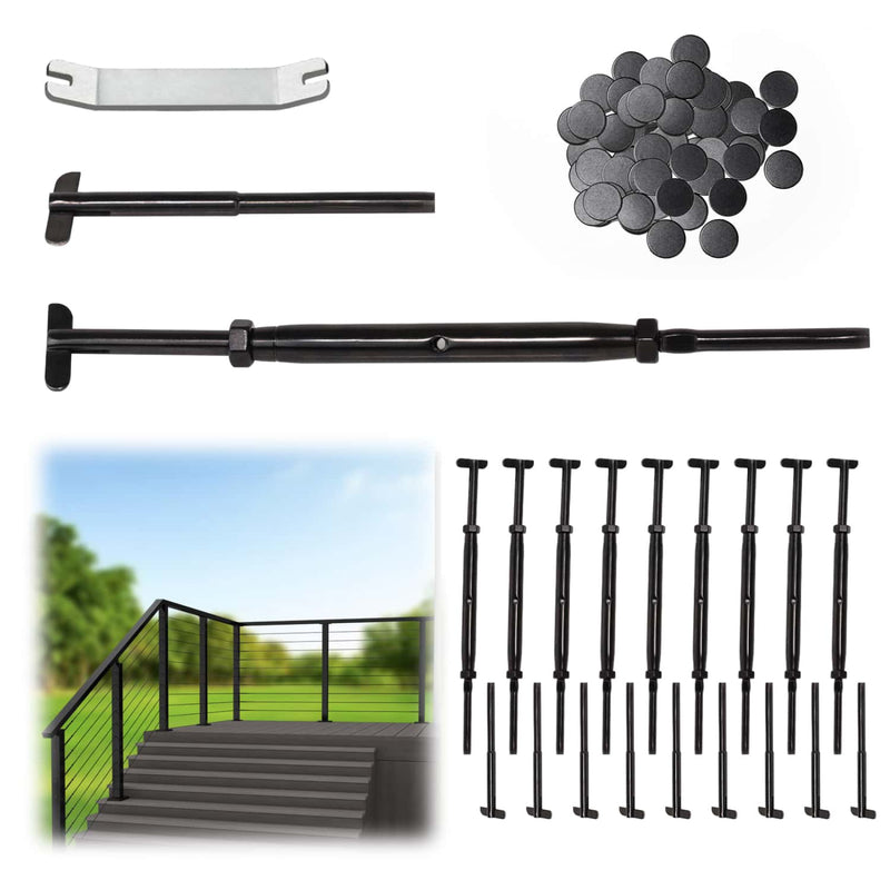 Load image into Gallery viewer, ck21-black-cable-railing-hardware