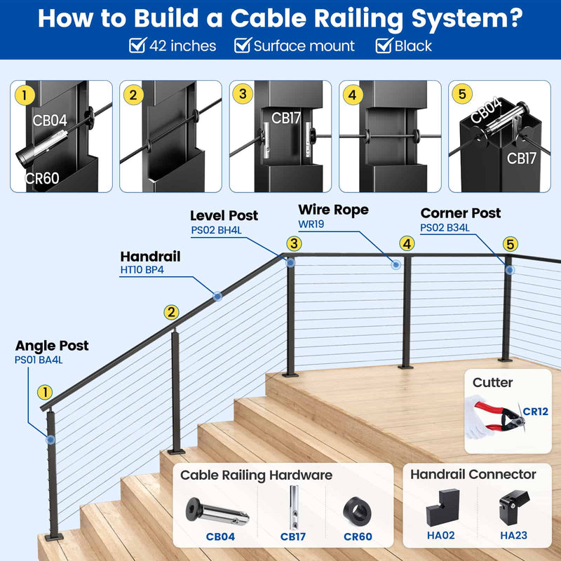 Load image into Gallery viewer, h015-304-black-surface-mounted-42-inch-system
