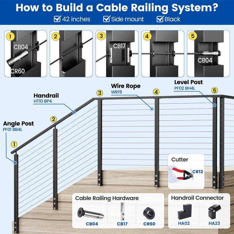 Load image into Gallery viewer, h019-304-black-side-mount-42-inch-system