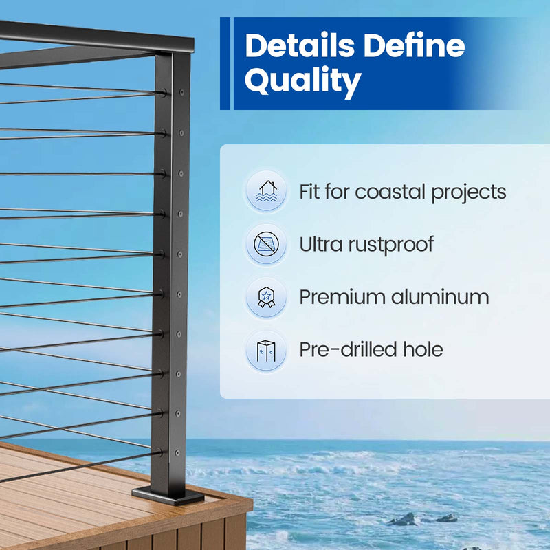 Load image into Gallery viewer, key-features-of-aluminum-corner-post-2