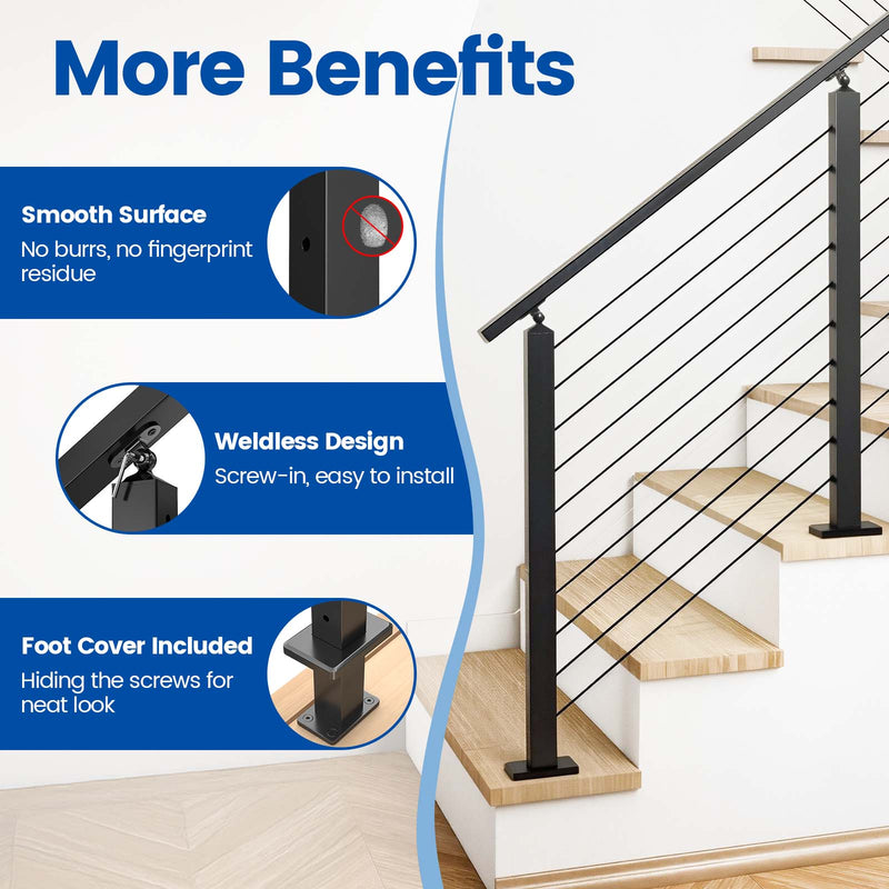 Load image into Gallery viewer, key-features-of-aluminum-stair-post-2