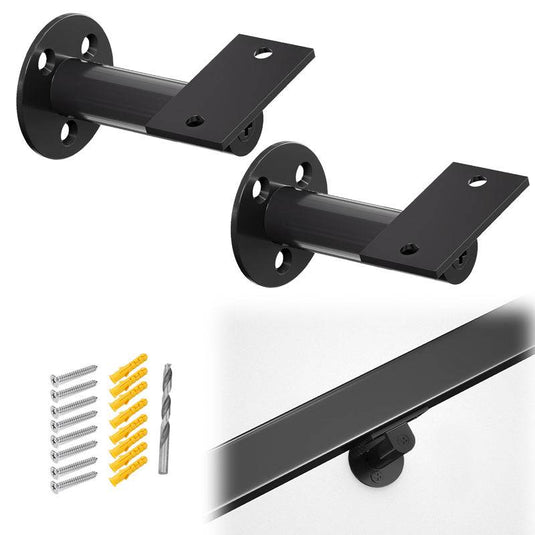 Muzata-T304-black-adjustable-wall-mounted-brackets-for-stair-handrail