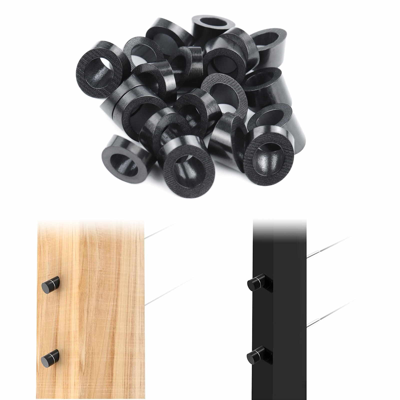 Lot De 30 Rondelles T316 3/8 Pouce - Angle 30°, Noir - Pour Câble De Garde-corps - Uxcell