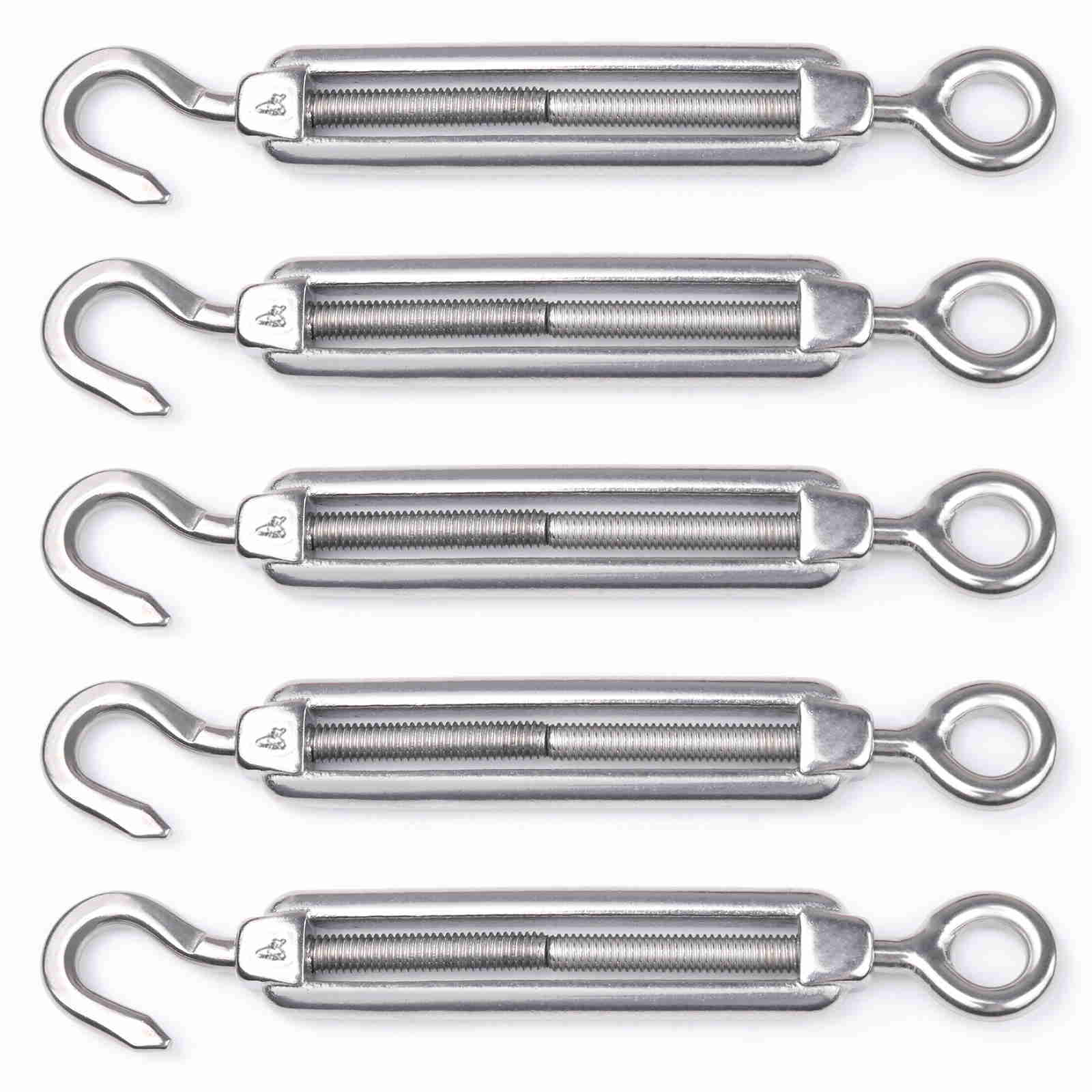 Muzata T304 Stainless Steel M4 Hook and Eye Turnbuckle CN09
