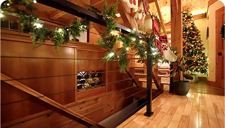 Christmas-Ready DIY Cable Railings for Our Cabin!