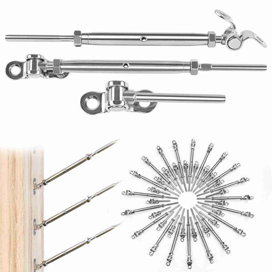 Muzata 1/8 180° Adjustable Cable Railing Kit CK07
