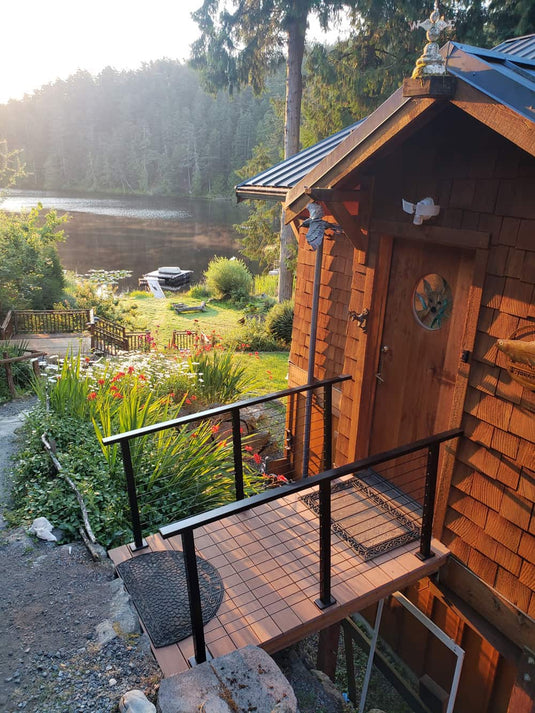 Cable Railing for a Lakeside Cabin
