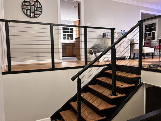 Elevate Your Interiors: Integrating Stair Railing with Cable for a Modern Home