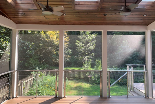Surface Mount Cable Railing for a Porch