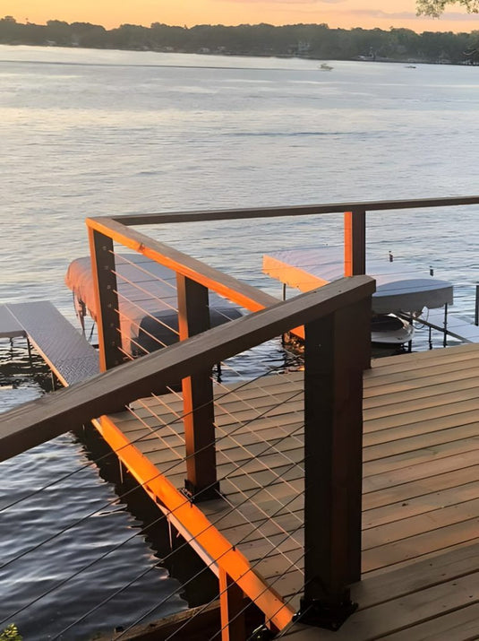 Living by the Lake, the Cable Railing Brings the View Even Closer