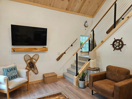 Stair Cable Railing for Bright, Open Interiors