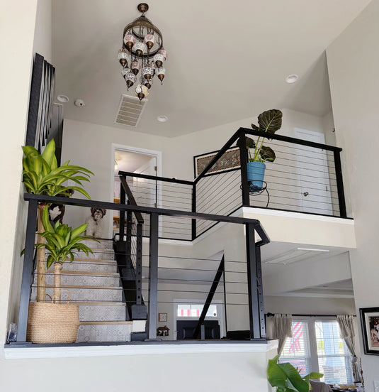Interior Stair Cable Railing for Open-concept Home