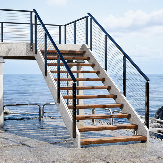 outdoor floating stair