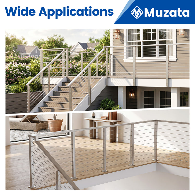 Load image into Gallery viewer, Muzata Brushed Stainless Steel Handrails Connector for Stair to Level HA46
