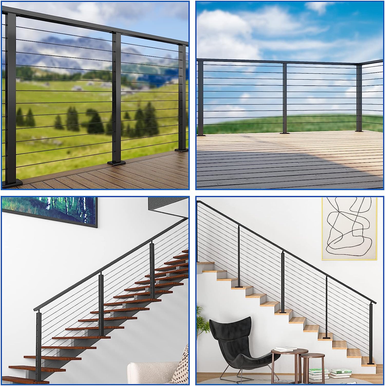 Muzata Cable Railing Handrails