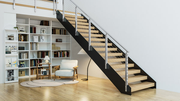 Brushed-stainless-steel-side-mount-post-for-cable-railing-system