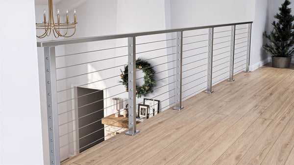 Contemporary-horizontal-cable-railing-with-brushed-texture