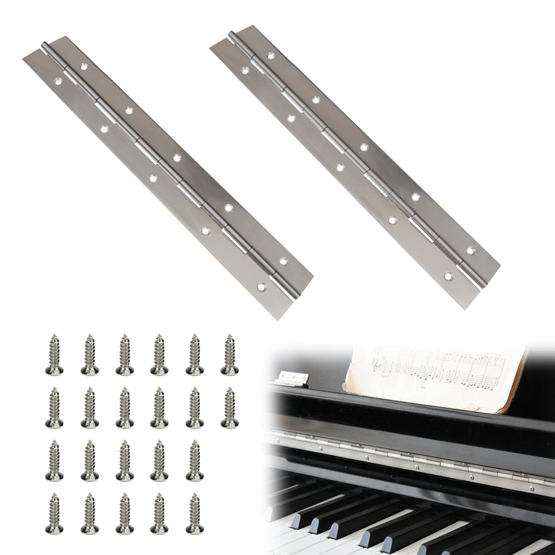 Load image into Gallery viewer, Muzata 12inch Heavy Duty Stainless Steel Piano Hinge M016
