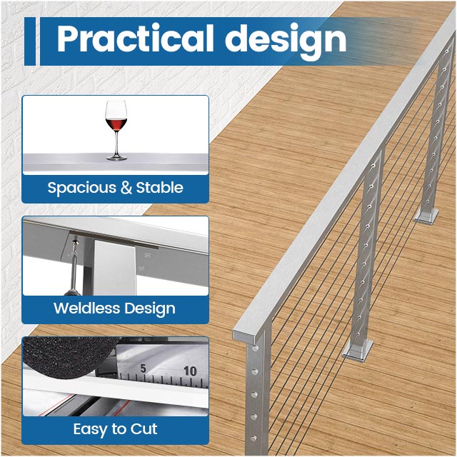 Load image into Gallery viewer, Sample Muzata Stainless Steel Flat Handrail HT10 SL4
