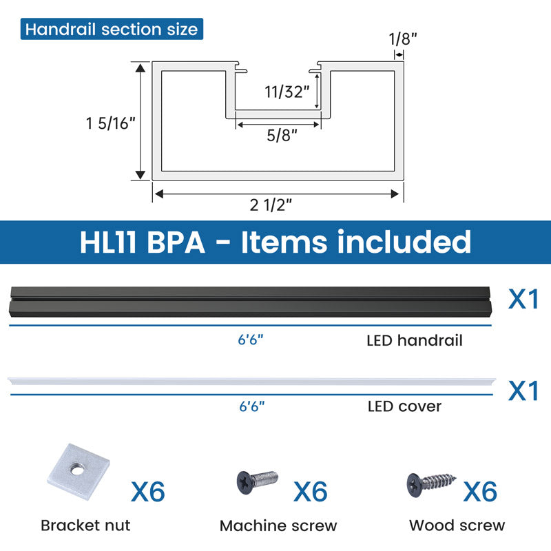 Muzata Cable Railing Handrails