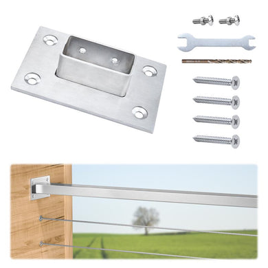 Muzata Handrail End Brackets Brushed Wall Mount Base HA33 SL4