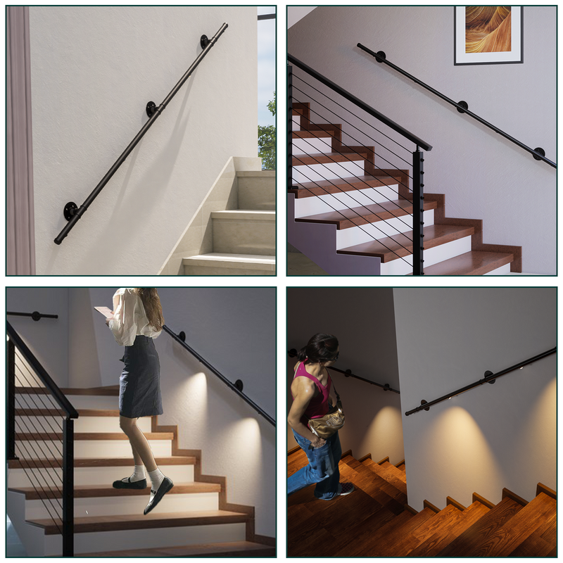 Load image into Gallery viewer, Muzata 6.6Ft LED Pipe Handrail HW21 BBG
