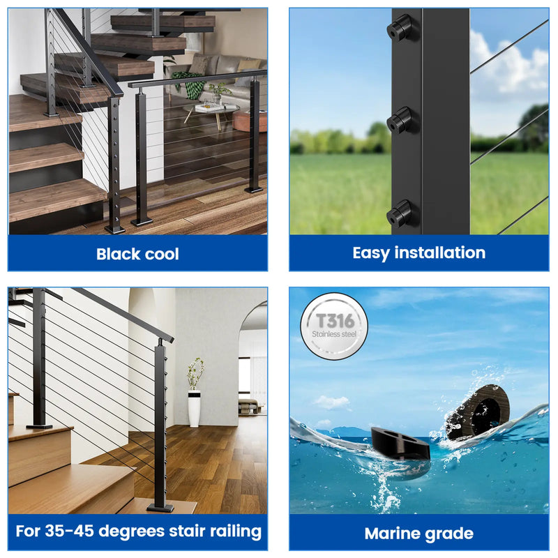 Load image into Gallery viewer, Muzata ID 3/8" Black T316 Angle Beveled Washer 35 40 45 Degrees CB21
