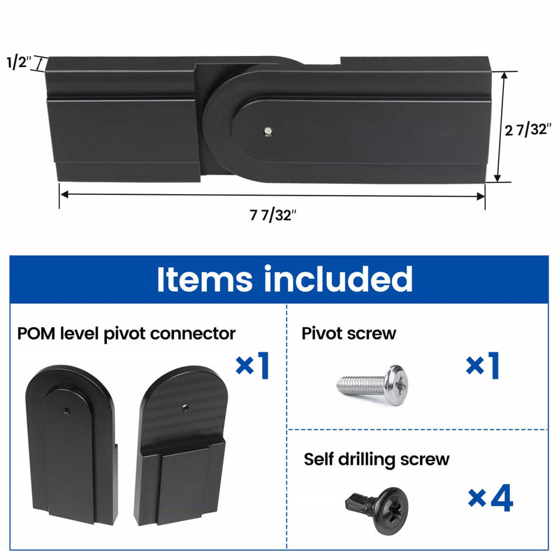 Load image into Gallery viewer, Muzata Level Pivot Connector High Strength POM Handrail Fittings HA38
