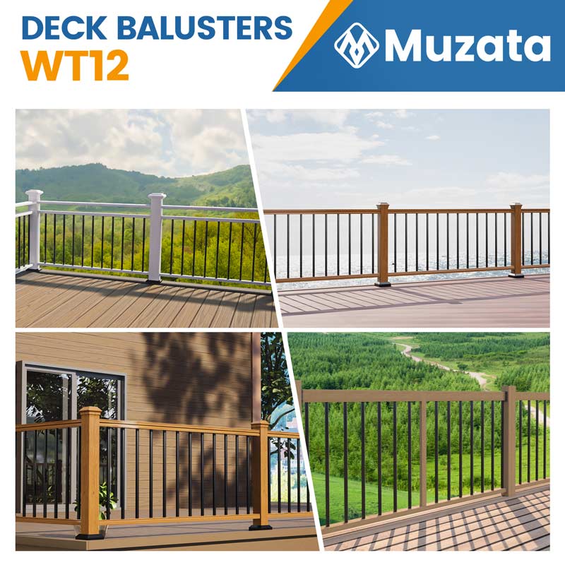 Load image into Gallery viewer, Muzata 26&quot; Aluminum Deck Balusters WT12

