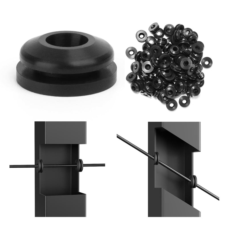 Load image into Gallery viewer, Muzata 1/8&quot; 5/32&quot; 3/16&quot; Multi-Angle Rubber Grommet Protector Sleeves CB28
