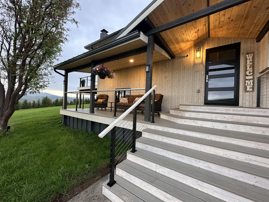 Black stair railing