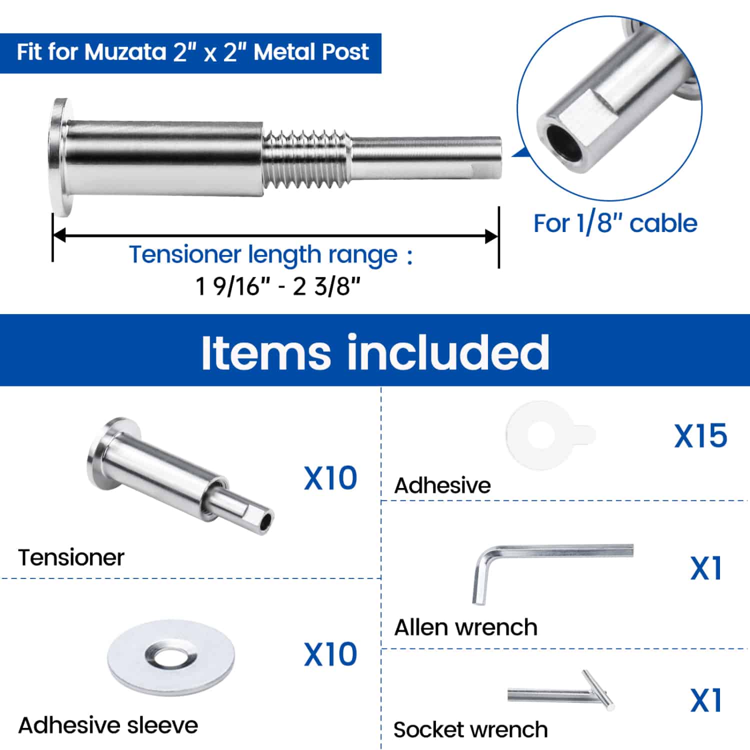 Shop Stair Railing Kits & Cable railing Hardware Fittings – Muzata