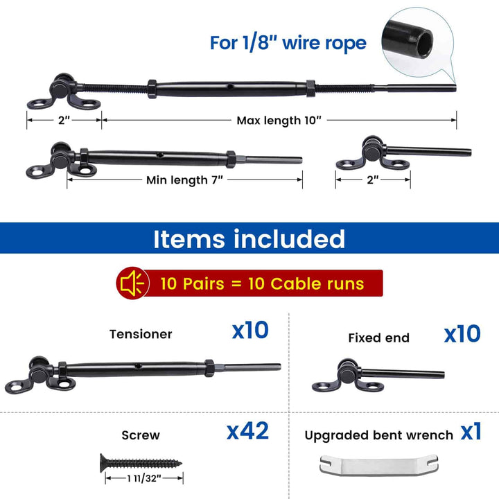 Shop Cable Railing Hardware Fittings | Muzata Railing