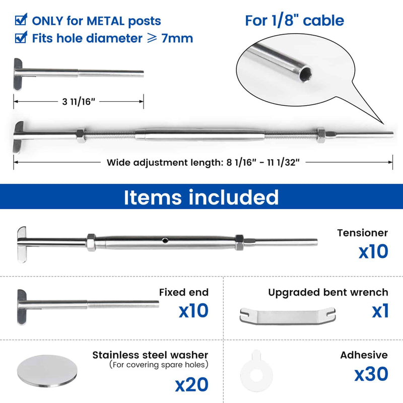 Load image into Gallery viewer, LG01000012-brushed-cable-railing-hardware-size
