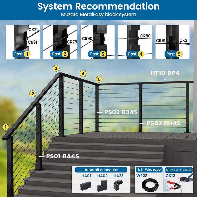 Load image into Gallery viewer, LG01010002-Cable-Railing-Post-System
