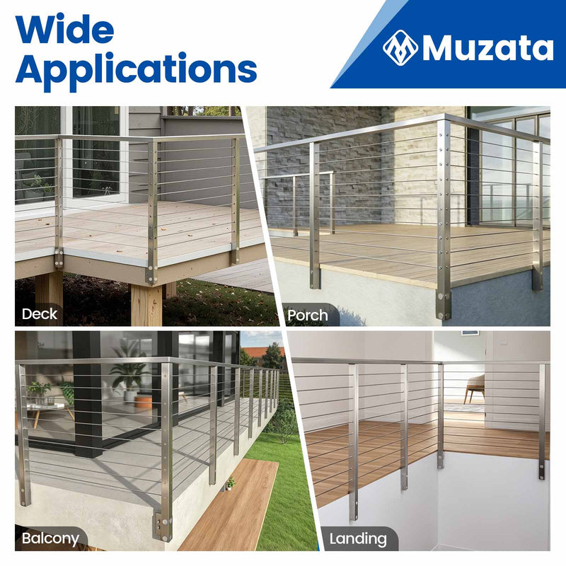 Load image into Gallery viewer, Cable railing post applications
