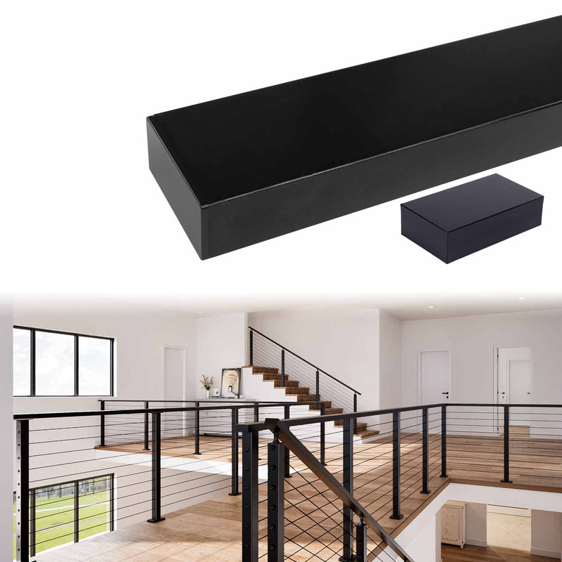 Load image into Gallery viewer, Onsemiter 6&#39;6&quot; Black Aluminum Flat Handrail

