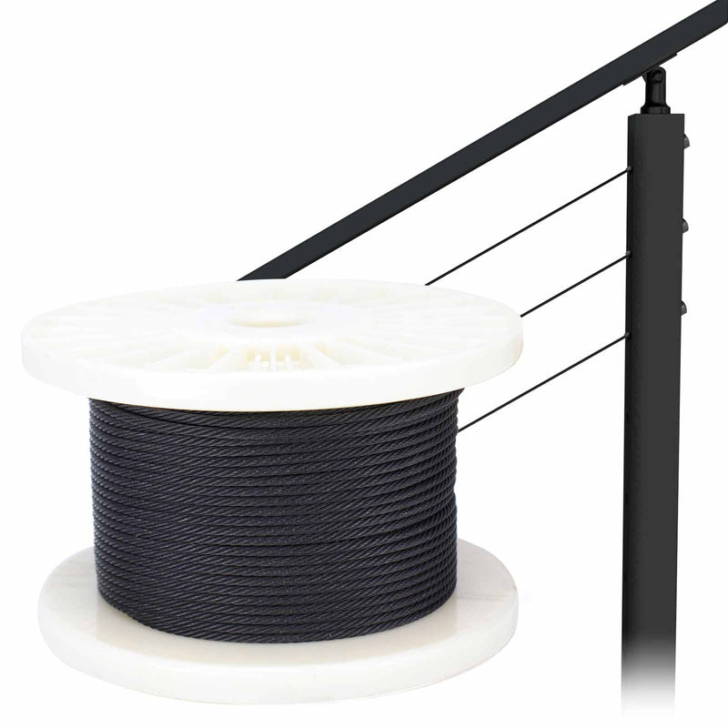 Load image into Gallery viewer, Onsemiter T316 1/8&quot; Black Wire Rope WR19
