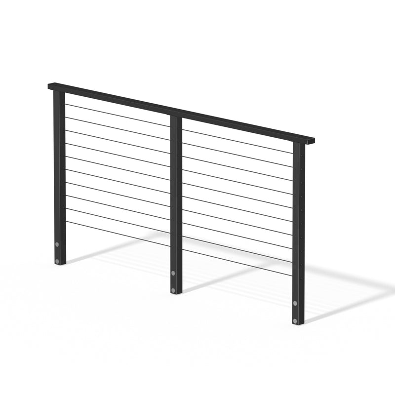 Load image into Gallery viewer, Muzata 36&quot; 6.5ft Black Side Mount Cable Railing Kit
