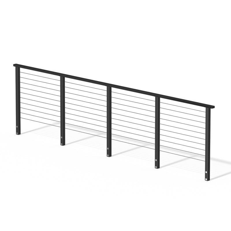 Load image into Gallery viewer, Muzata 36&quot; 13ft Black Side Mount Cable Railing Kit
