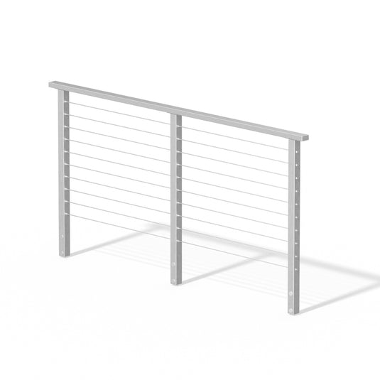 Muzata 36" 6.5ft Brushed Side Mount Cable Railing Kit