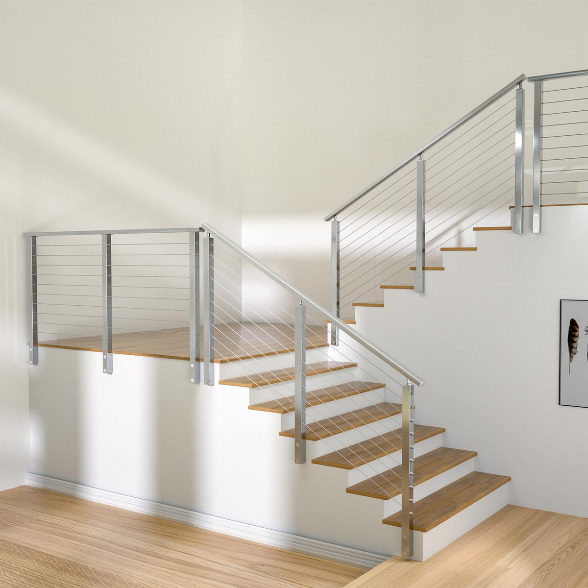 Brushed Side Mount Cable Railing System for Horizontal | Muzata
